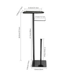 Kitsure Toilet Paper Holder Free Standing — Rustproof Metal Stand for 4 Rolls with Anti-Slip Base & Phone Shelf