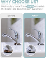 SXhyf Hard Bristle Crevice Cleaning Brush Set — Multifunctional Gap Scrub Brush for Kitchen, Bathroom, Window, Grout, Tile & More