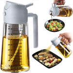 TrendPlain 16oz Olive Oil Dispenser Bottle for Kitchen — 2-in-1 Oil Dispenser & Sprayer, BPA-Free Glass, 470ml
