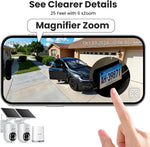 SOLIOM 5MP Wireless Outdoor Security Camera System — 2-Cam Pack, Solar Powered, 360° Auto Tracking, 3K Color Night Vision, No Subscription