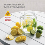 Bormioli Rocco Hermetic Seal Glass Pitcher with Lid and Spout — 68oz / 2 Liter, Frosted Lid, Made in Italy