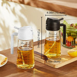 TrendPlain 16oz Olive Oil Dispenser Bottle for Kitchen — 2-in-1 Oil Dispenser & Sprayer, BPA-Free Glass, 470ml