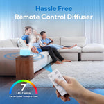 ASAKUKI 500ml Essential Oil Diffuser with Remote Control — 5-in-1 Ultrasonic Aromatherapy Humidifier, 7 LED Colors, Timer & Auto-Off