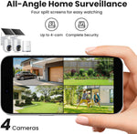 SOLIOM 5MP Wireless Outdoor Security Camera System — 2-Cam Pack, Solar Powered, 360° Auto Tracking, 3K Color Night Vision, No Subscription