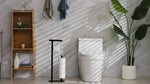 Kitsure Toilet Paper Holder Free Standing — Rustproof Metal Stand for 4 Rolls with Anti-Slip Base & Phone Shelf